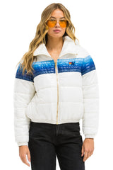 5 STRIPE APRES JACKET - GLOSSY WHITE // BLUE STRIPES