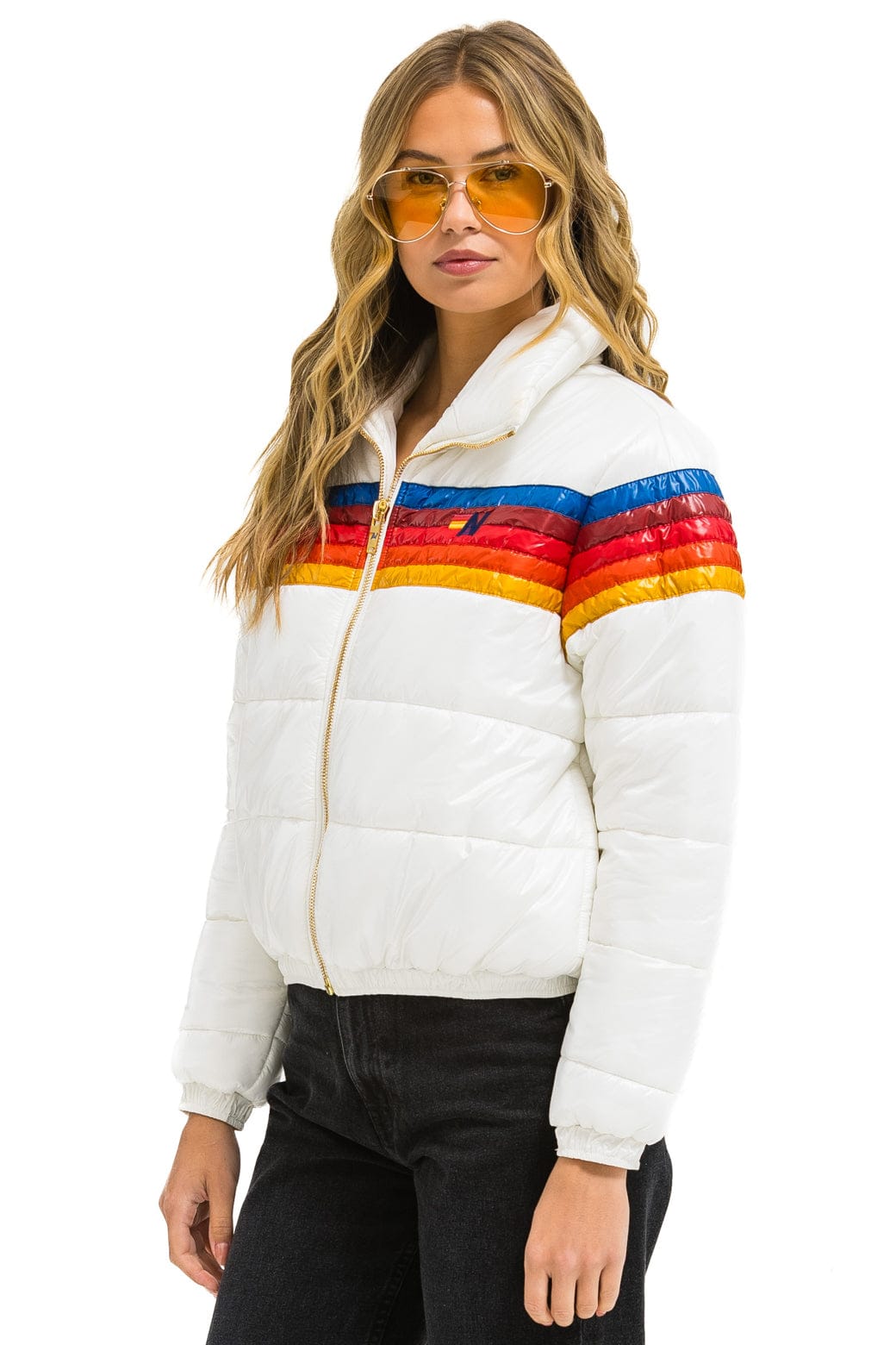 5 STRIPE APRES JACKET - GLOSSY WHITE