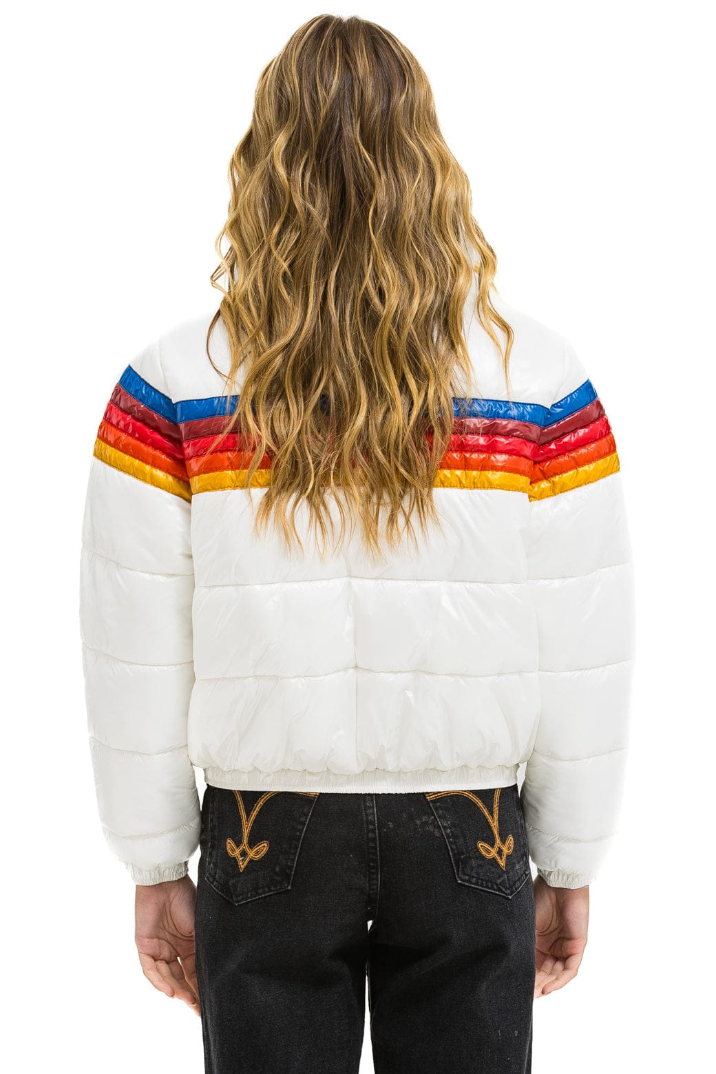 5 STRIPE APRES JACKET - GLOSSY WHITE