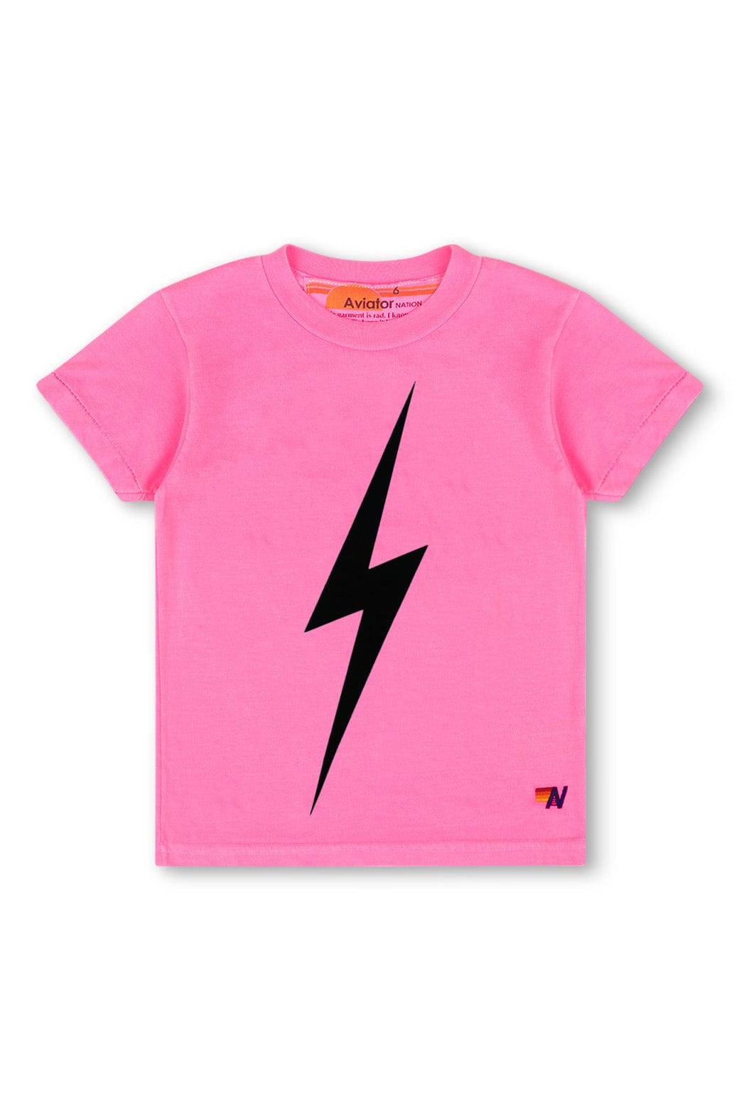 KID'S BOLT TEE - NEON PINK