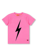 KID'S BOLT TEE - NEON PINK