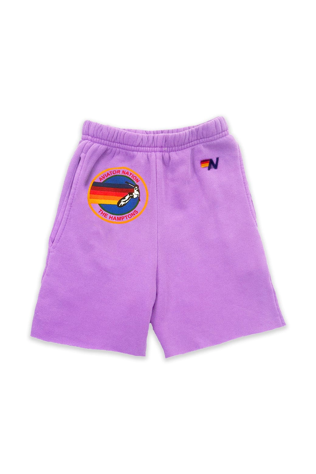 AVIATOR NATION HAMPTONS KIDS SWEATSHORTS - NEON PURPLE