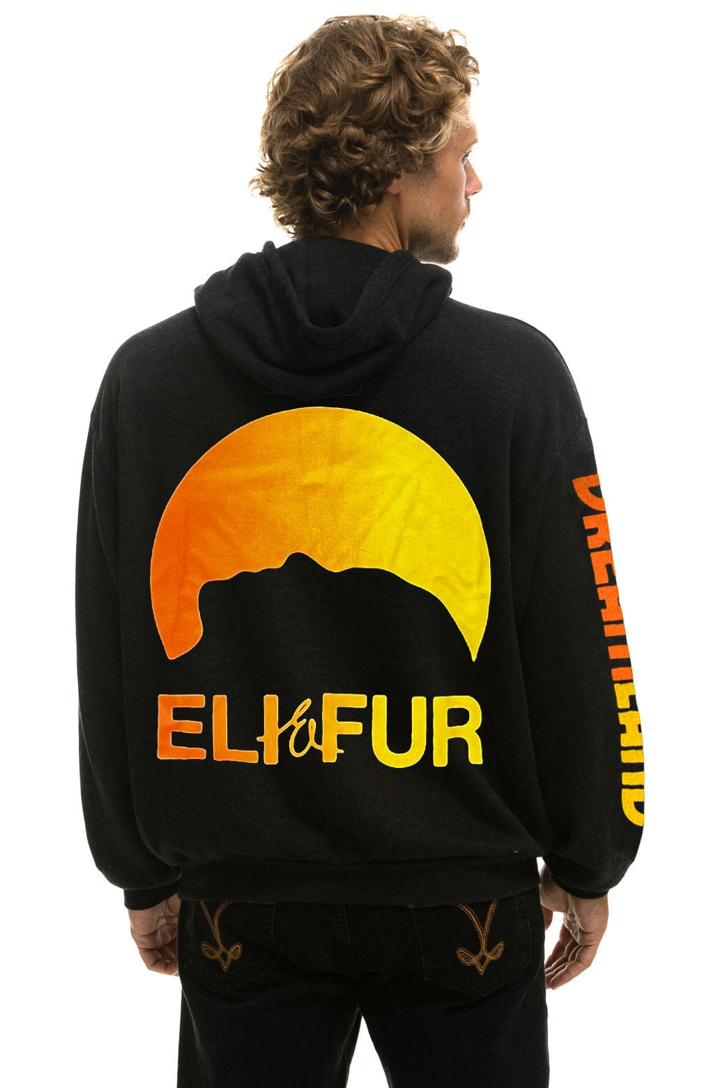 ELI & FUR DREAMLAND RELAXED PULLOVER HOODIE - BLACK
