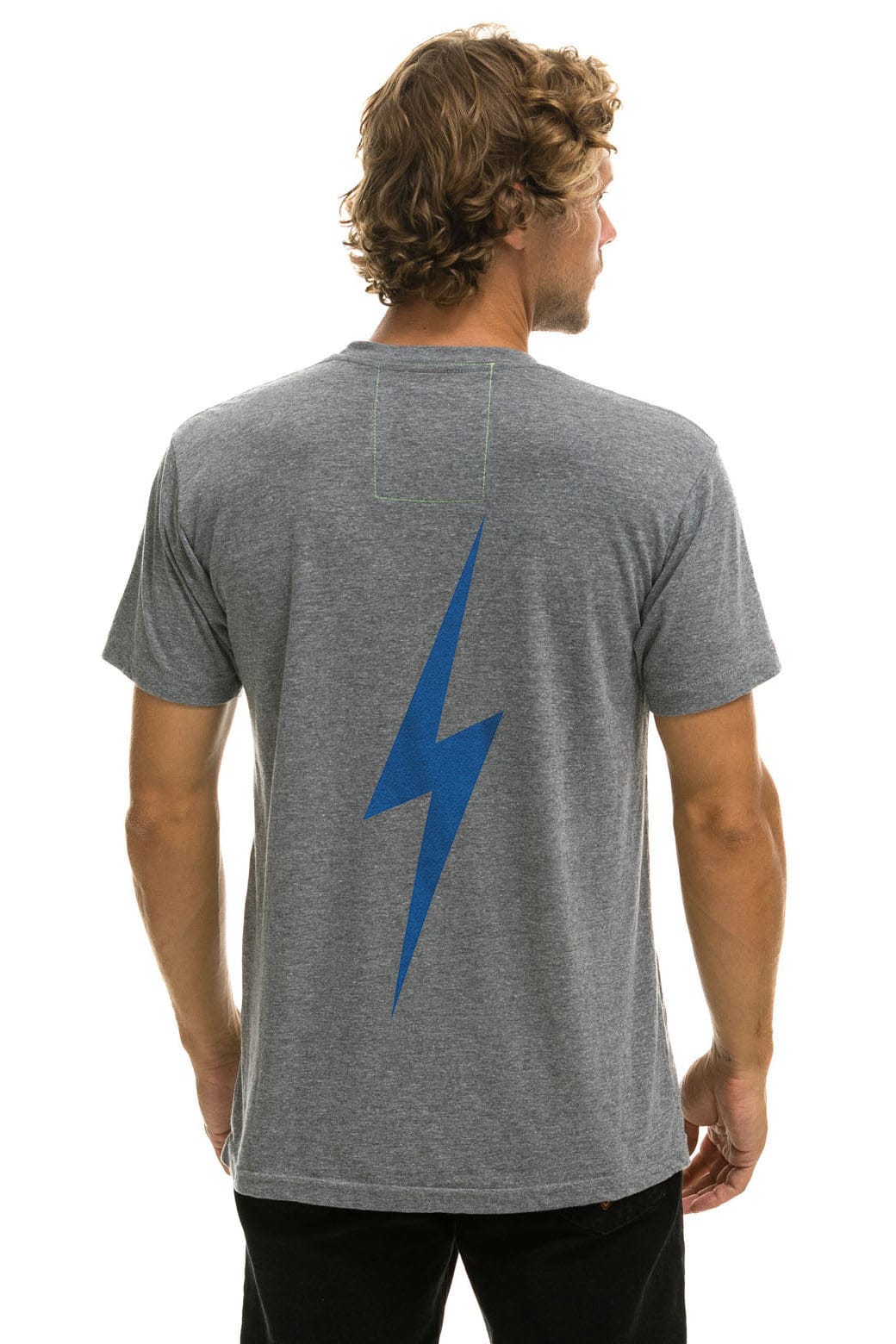 LOS ANGELES DODGERS BOLT CREW TEE - HEATHER GREY
