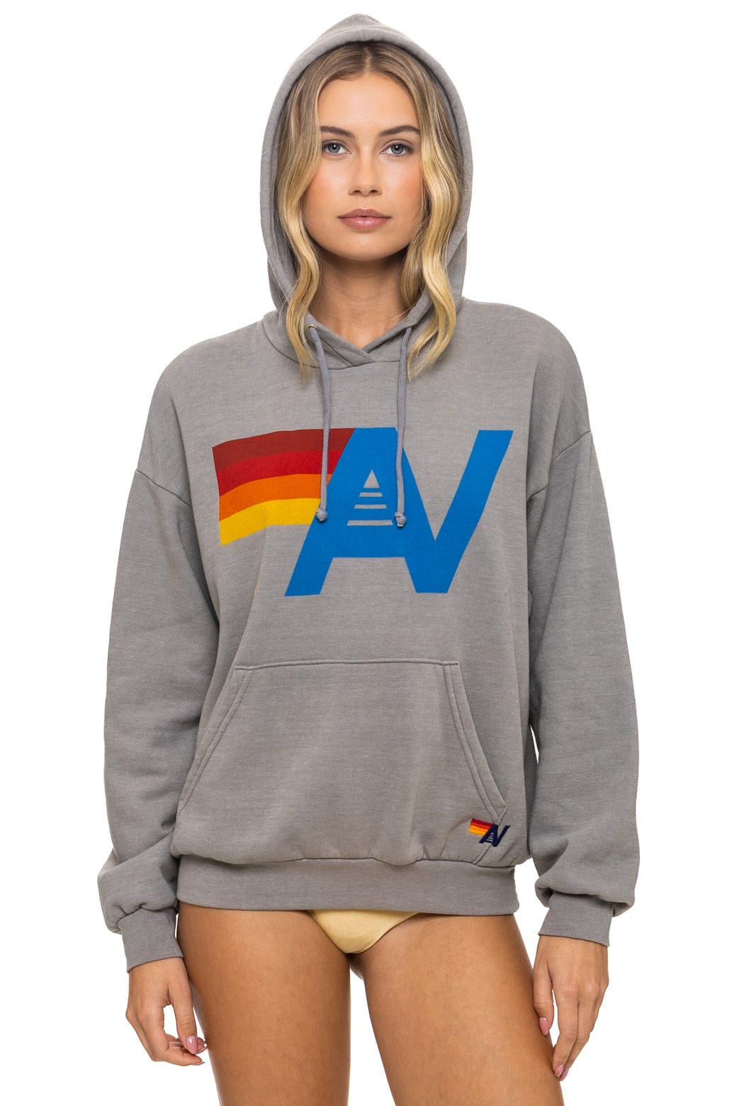 LOGO PULLOVER RELAXED HOODIE - SLATE