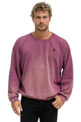 ESSENTIAL RELAXED CREW SWEATSHIRT - FADED BERRY