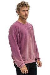 ESSENTIAL RELAXED CREW SWEATSHIRT - FADED BERRY