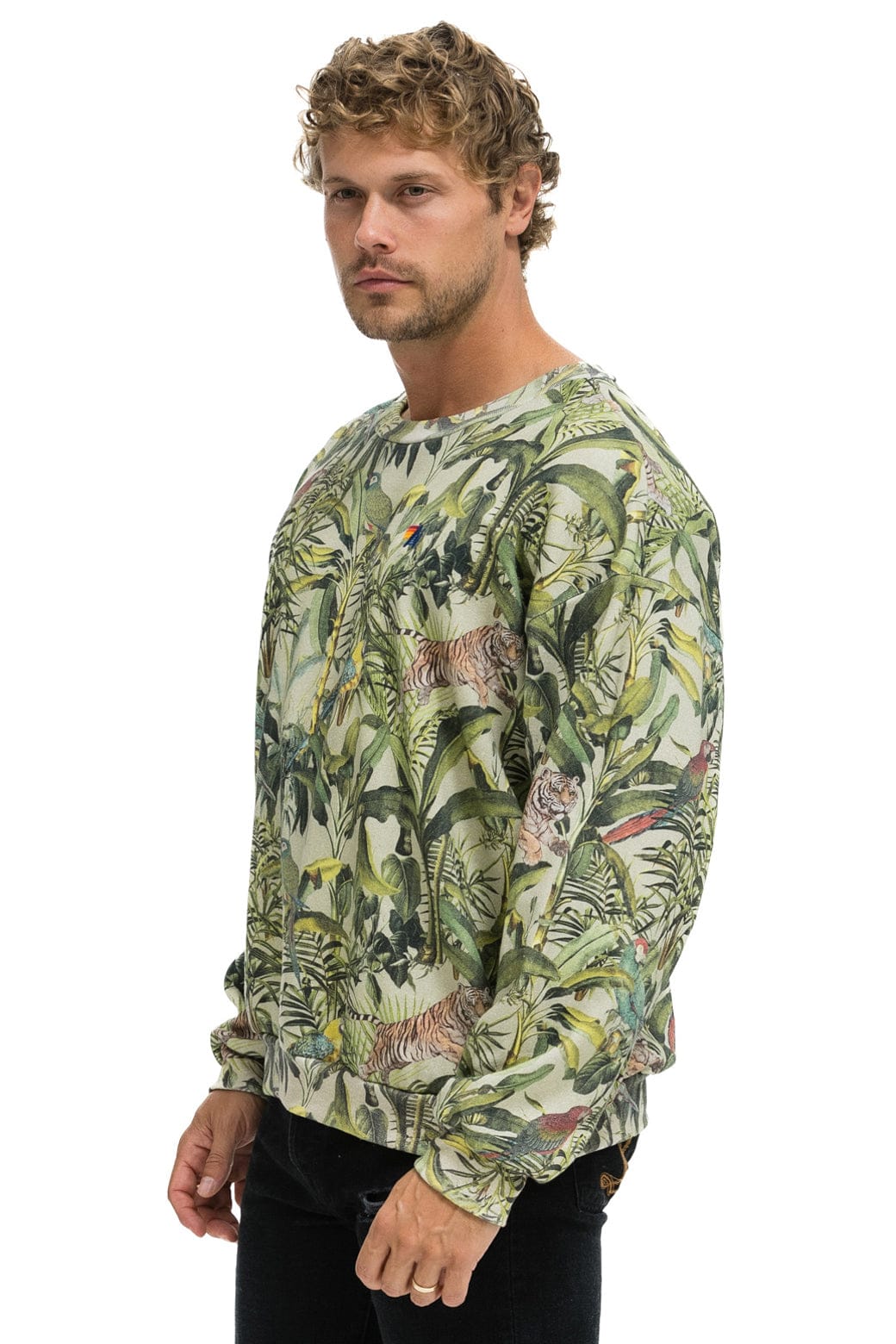 JUNGLE RELAXED CREW SWEATSHIRT - SAND