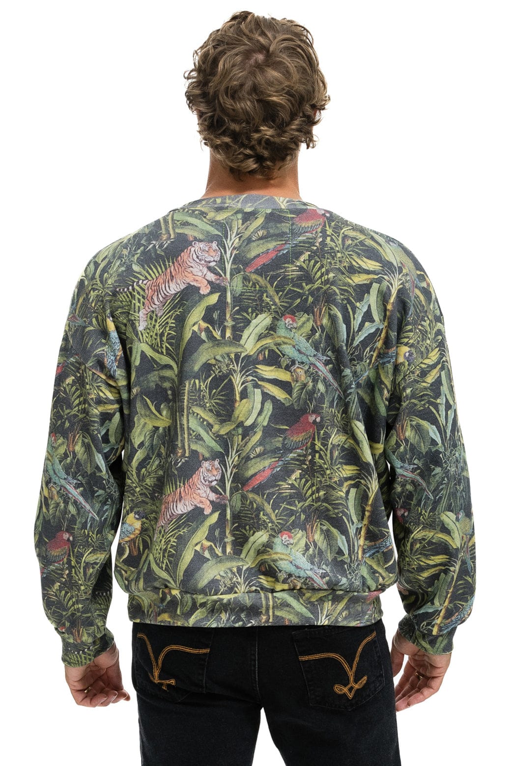 JUNGLE RELAXED CREW SWEATSHIRT - VINTAGE CHARCOAL