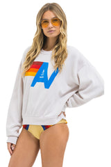 LOGO RELAXED CREW SWEATSHIRT - DOVE