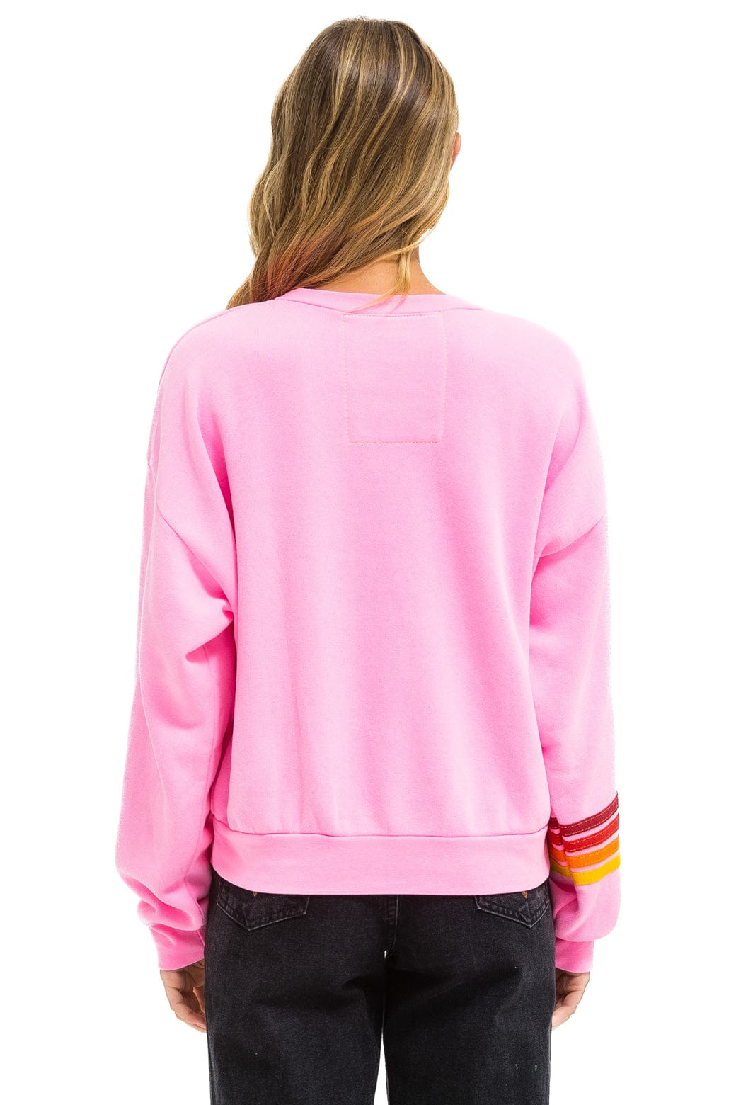 UNIVERSITY OF TEXAS RUGBY STITCH CREW SWEATSHIRT RELAXED - NEON PINK