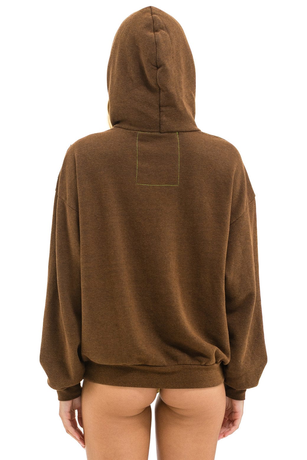 LOGO PULLOVER RELAXED HOODIE - CHOCOLATE