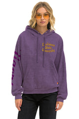 LSU TIGER RELAXED PULLOVER HOODIE  - GRAPE