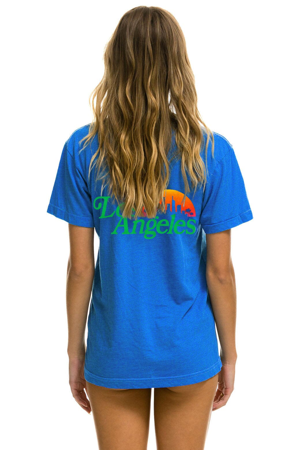 LOS ANGELES WINE & FOOD 2025 CREW TEE SHIRT - ADVENTURE BLUE