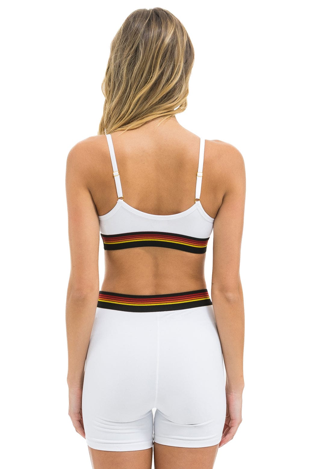 LOGO 4 INCH HI-RISE BIKER SHORT - WHITE