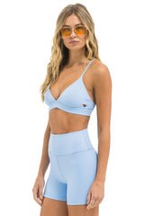 WIDE RIB 4IN HI-RISE BIKER SHORT - SKY