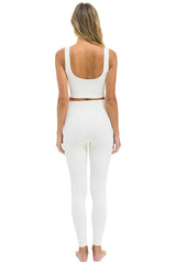 WIDE RIB FULL LENGTH HI-RISE LEGGINGS - VINTAGE WHITE