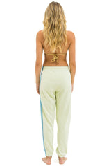 5 STRIPE SWEATPANTS - LIME CREAM // SEAFOAM