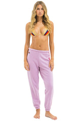5 STRIPE SWEATPANTS - MAUVE // MAGENTA ORANGE