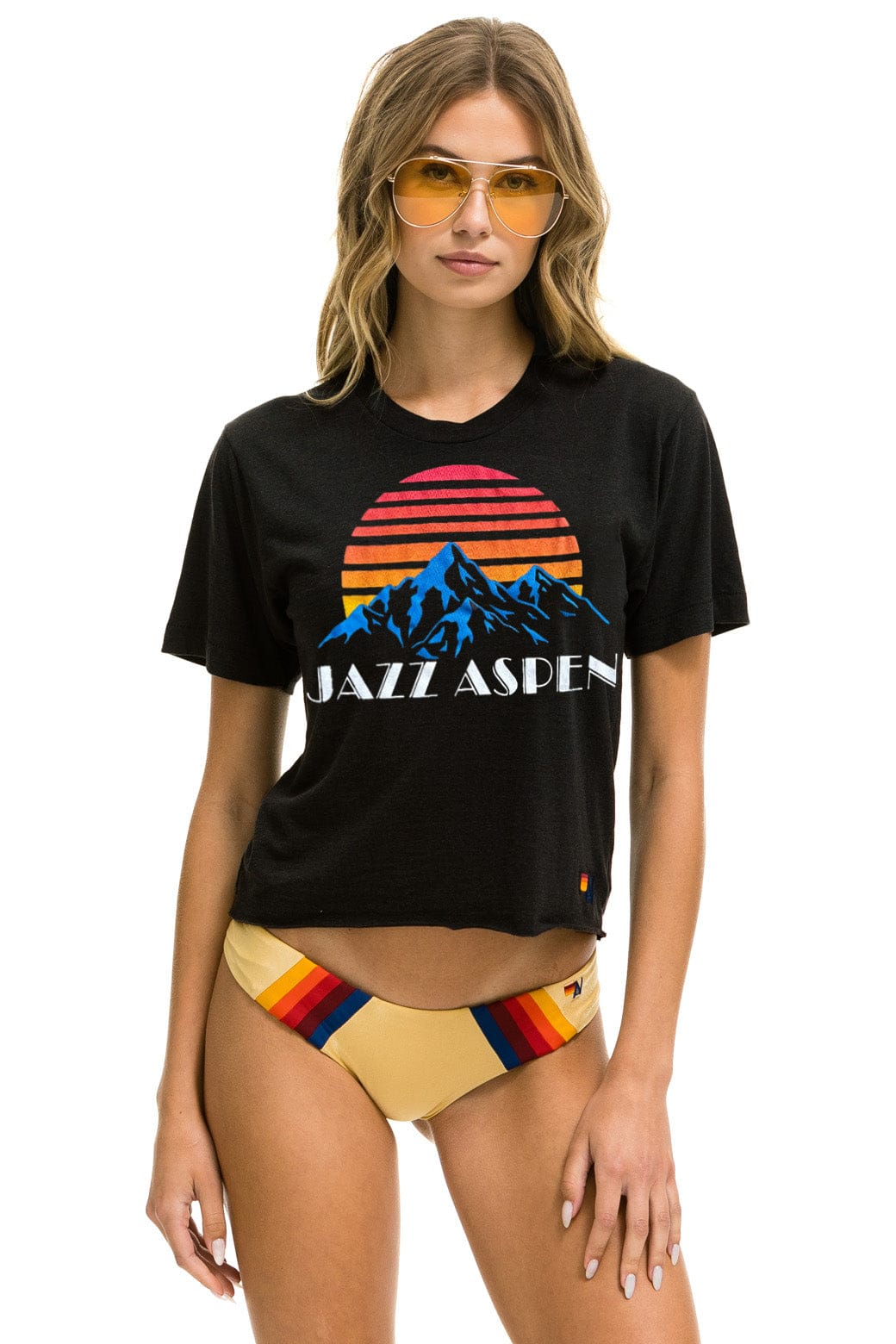 JAZZ ASPEN SNOWMASS 2025 BOYFRIEND TEE - BLACK