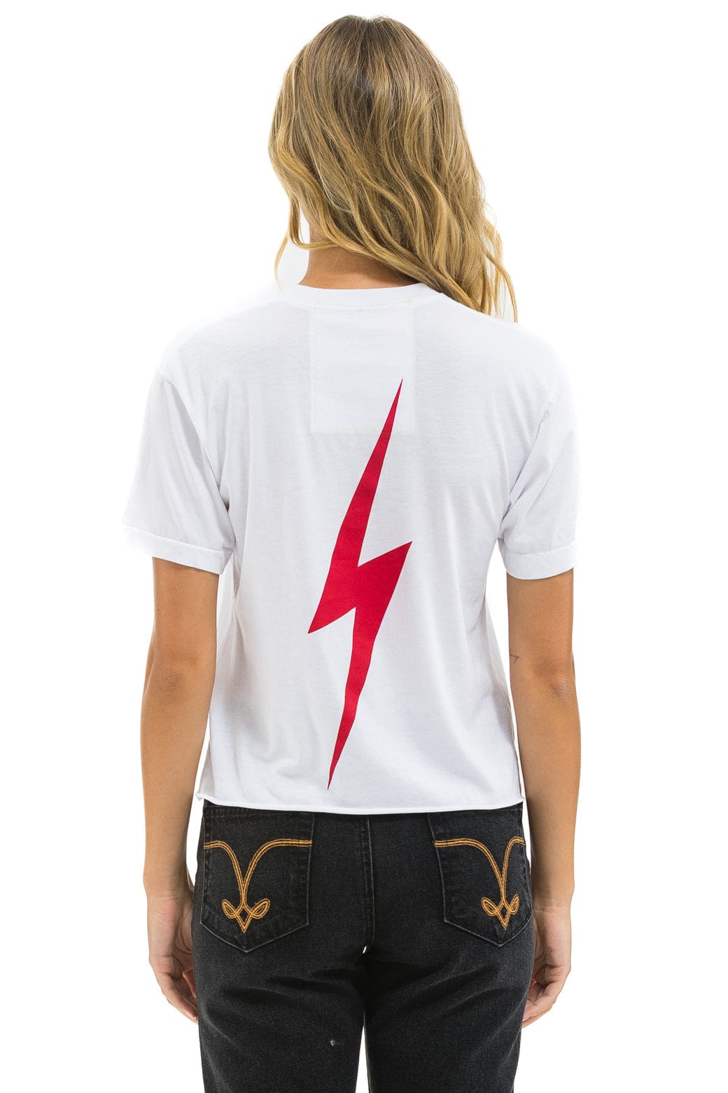 TEXAS RANGERS BOLT WOMEN'S BOYFRIEND TEE - WHITE