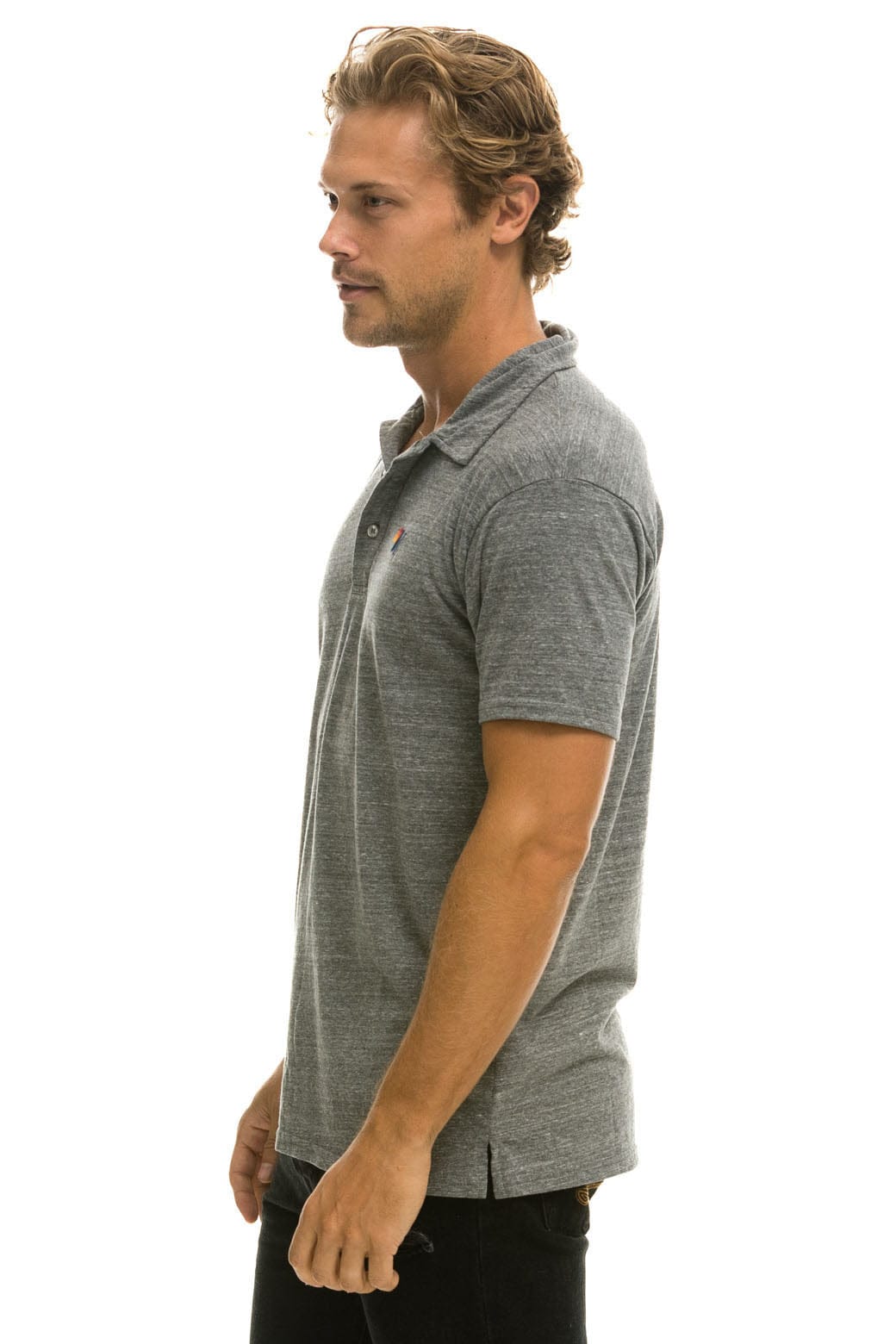 AVIATOR NATION POLO - HEATHER GREY