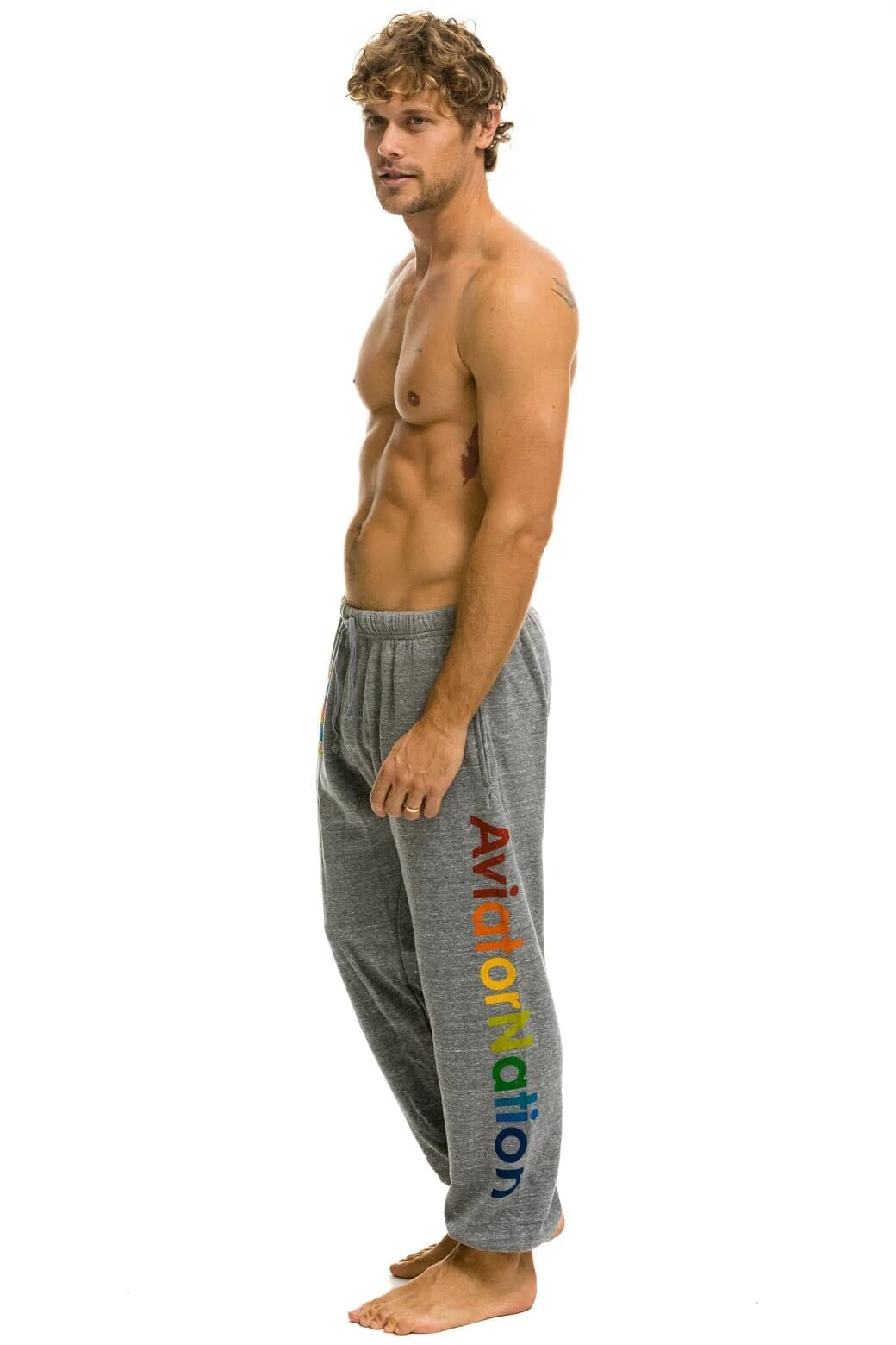 AVIATOR NATION SAN FRANCISCO SWEATPANTS - HEATHER GREY