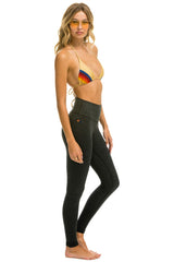 FULL LENGTH HI-RISE BOLT FADE LEGGINGS - CHARCOAL // PINK PURPLE