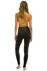 FULL LENGTH HI-RISE BOLT FADE LEGGINGS - CHARCOAL // PINK PURPLE