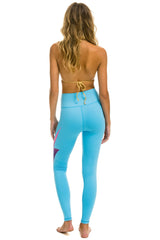 FULL LENGTH HI-RISE BOLT FADE LEGGINGS - SKY // PINK PURPLE