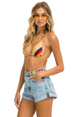 HI RISE ROCKER CALI LOVER HEART JEAN SHORTS - SUPER LIGHT