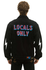 LOCALS ONLY OVERSIZED CONCERT DENIM JACKET - VINTAGE BLACK