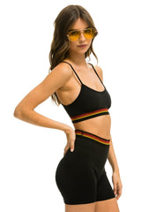 LOGO 4 INCH HI-RISE BIKER SHORT - BLACK