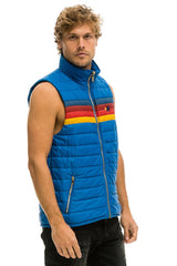 MEN'S 4 STRIPE VEST - SNORKEL BLUE