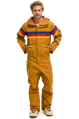 MEN'S 4 STRIPE WAX POWDER SUIT - KHAKI