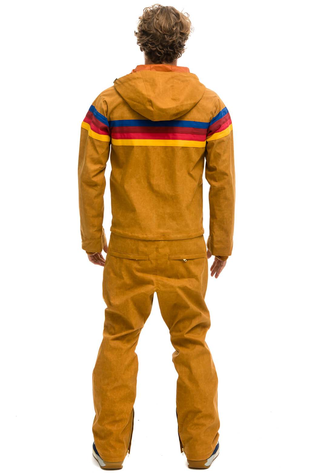 MEN'S 4 STRIPE WAX POWDER SUIT - KHAKI