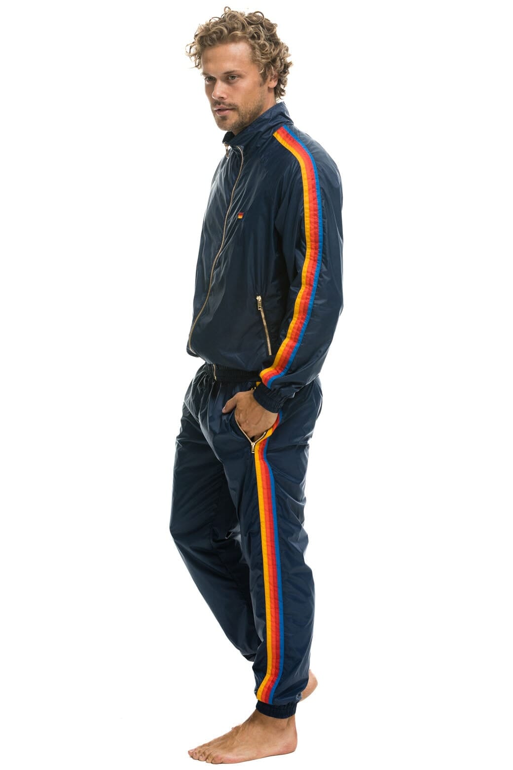 MEN'S 4 STRIPE WIND PANT - NAVY