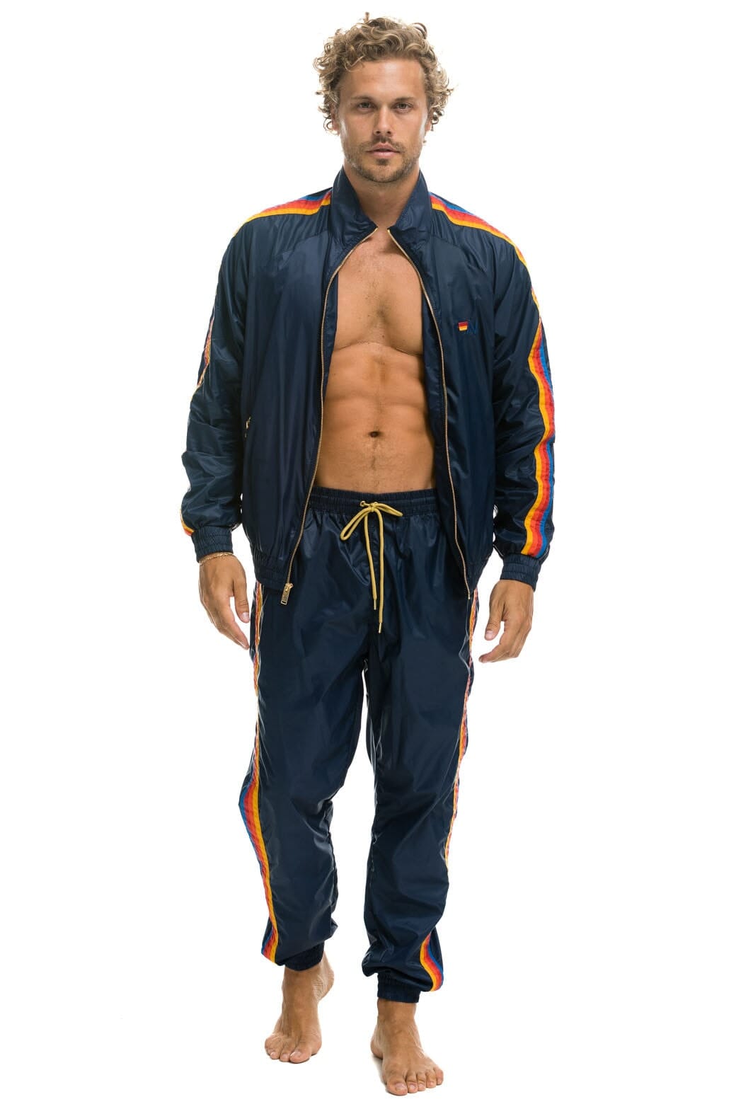MEN'S 4 STRIPE WIND PANT - NAVY