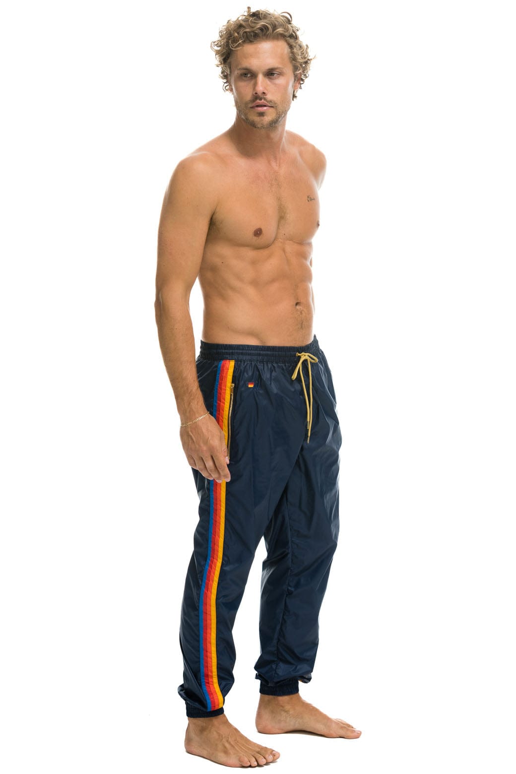 MEN'S 4 STRIPE WIND PANT - NAVY