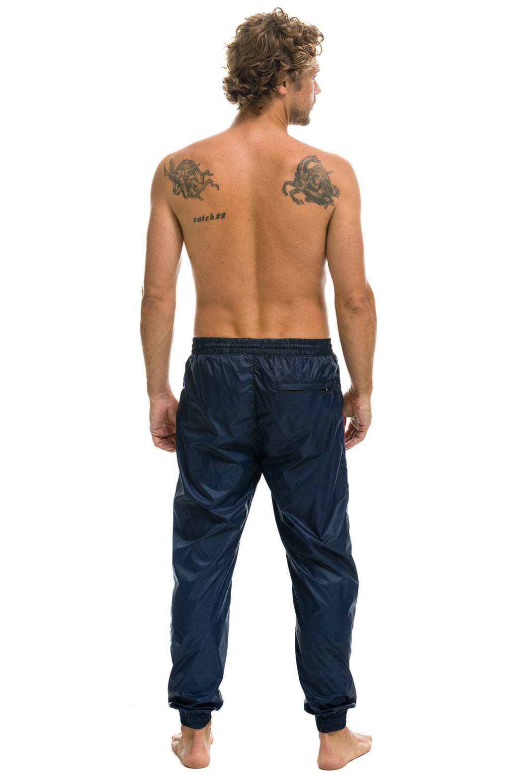 MEN'S 4 STRIPE WIND PANT - NAVY