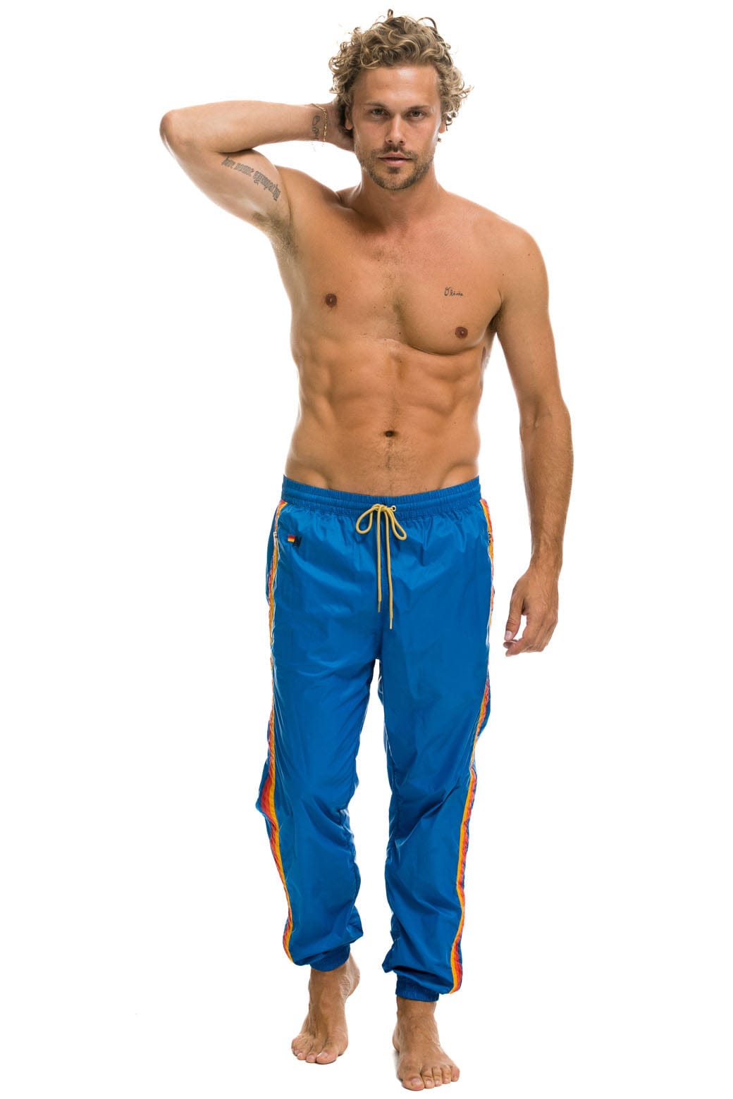 MEN'S 4 STRIPE WIND PANT - SNORKEL BLUE