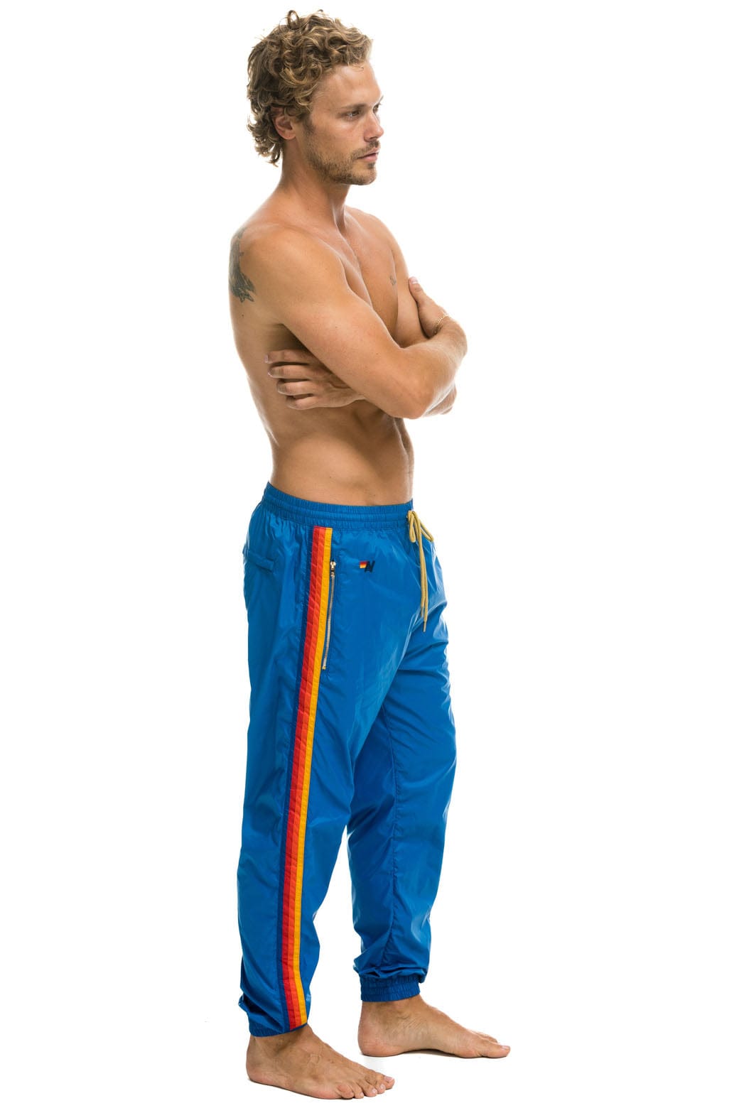 MEN'S 4 STRIPE WIND PANT - SNORKEL BLUE