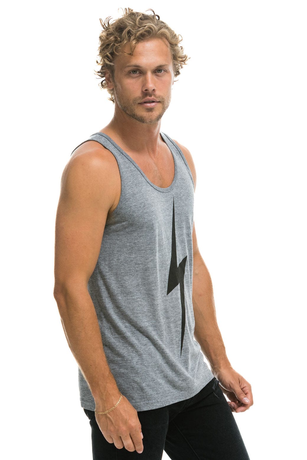 MEN'S BOLT  TANK - HEATHER GREY