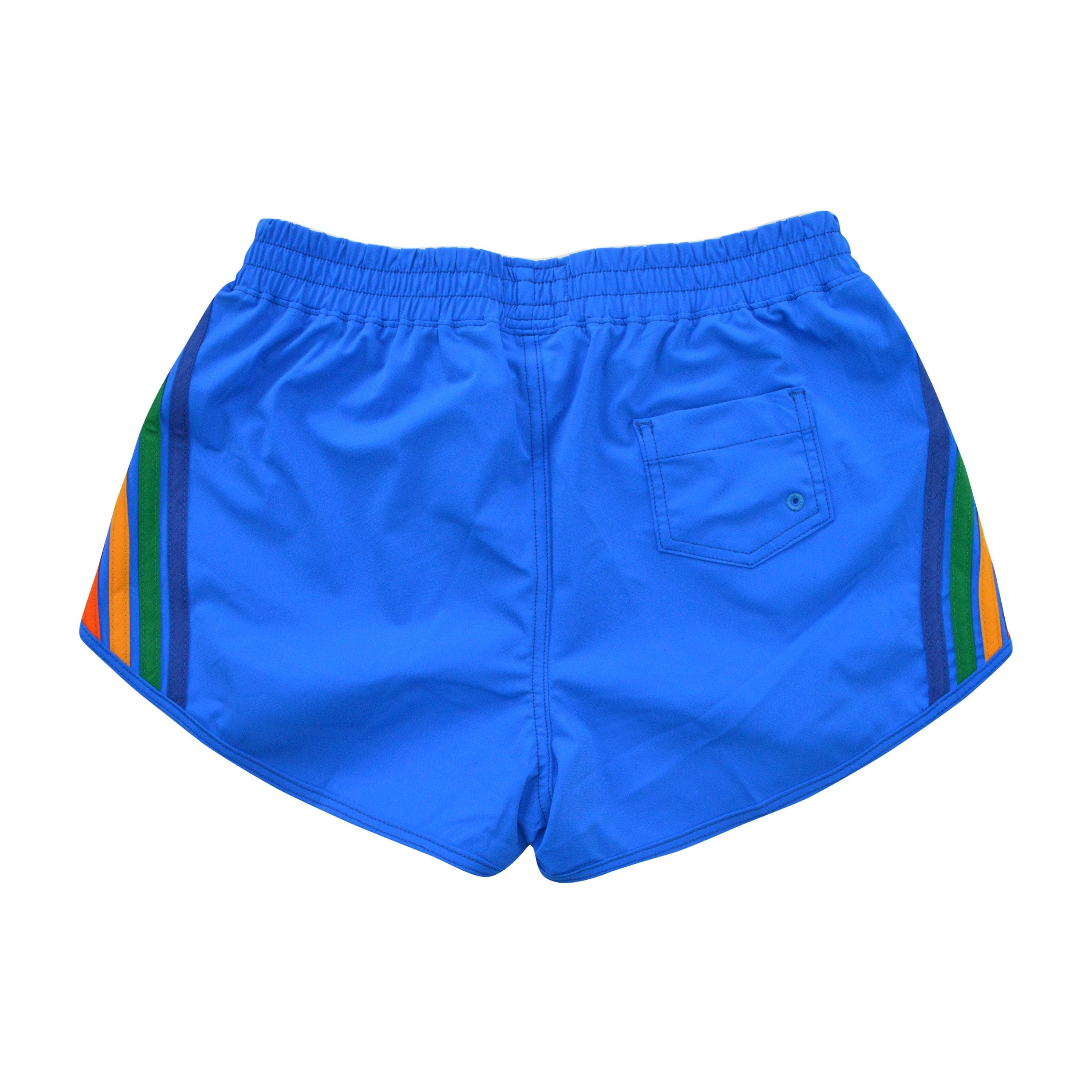 WOMEN'S 5 STRIPE FLEX BOARD SHORTS - PARROT // RAINBOW