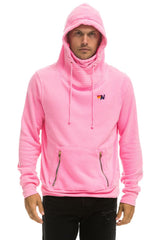 NINJA PULLOVER HOODIE - NEON PINK