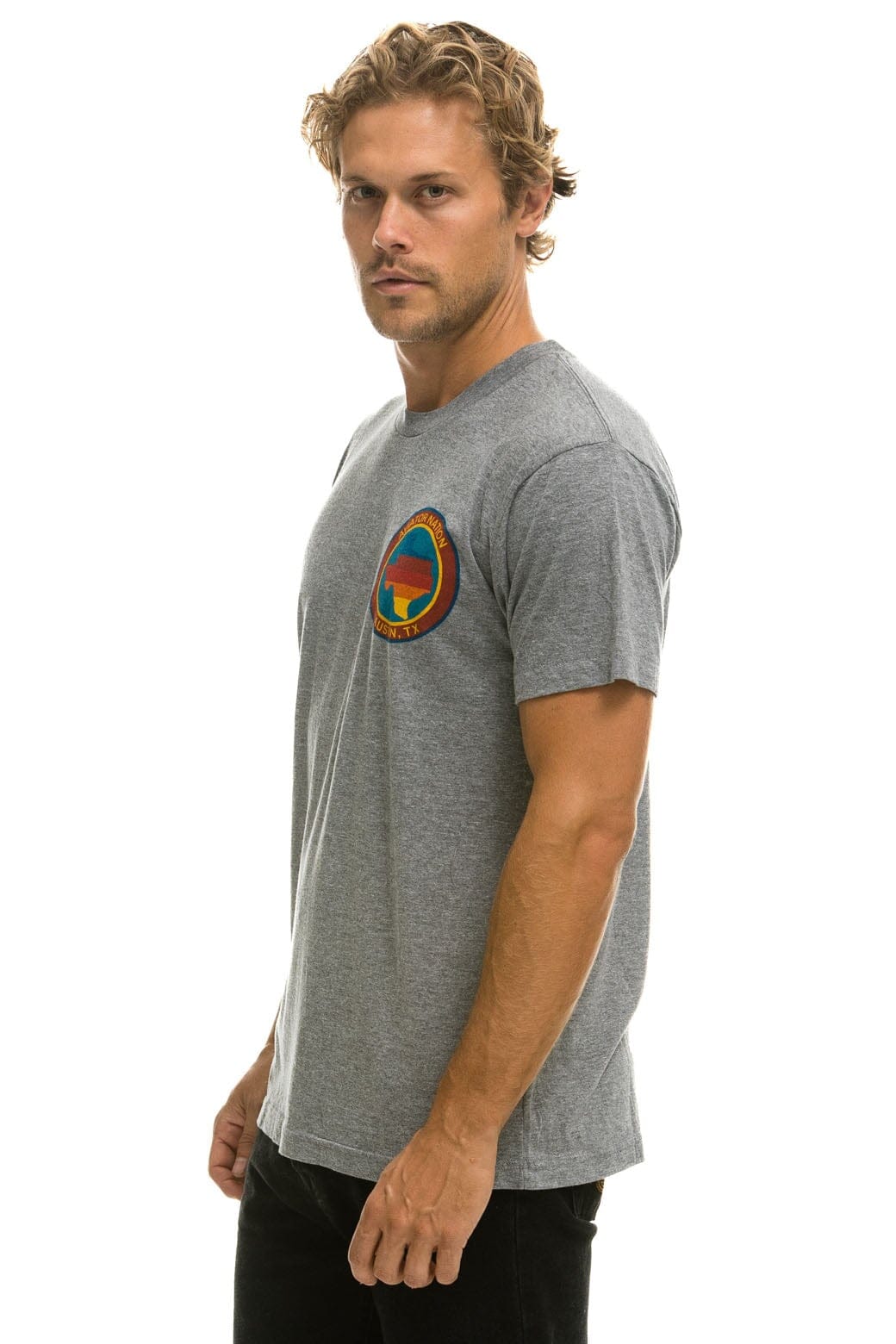 SIGNATURE TEXAS SMALL LOGO TEE - HEATHER GREY