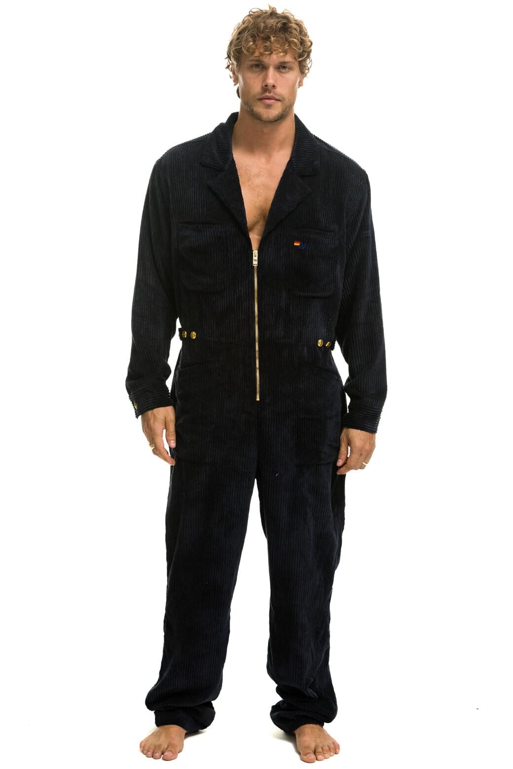 UNISEX CORDUROY FLIGHT SUIT - NAVY