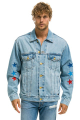 AVIATOR NATION OVERSIZED CONCERT DENIM JACKET - SUPER LIGHT