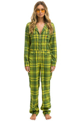 UNISEX PLAID FLIGHT SUIT - AVOCADO PLAID
