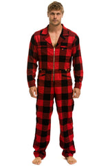 UNISEX PLAID FLIGHT SUIT - BUFFALO PLAID